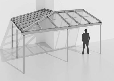 Pultdach als Hauseckvariante